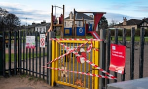 A closed children's playground in Edinburgh