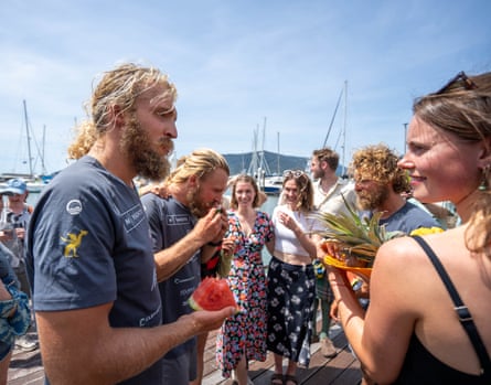 Fuelling up on fruit after months on the water