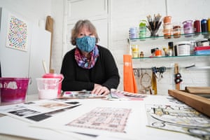 Libby Schirmer in her clothing store, Rebus.