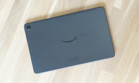 The back of the Amazon Fire Max 11 tablet.