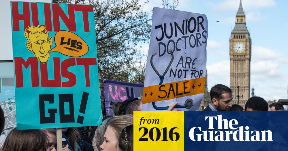 Junior doctors across England strike for second day | NHS | The Guardian