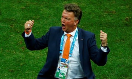 Louis van Gaal pictured at the 2014 World Cup during one of his previous spells as manager of the Netherlands. 