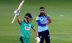 Ireland’s Harry Tector celebrates winning the match.