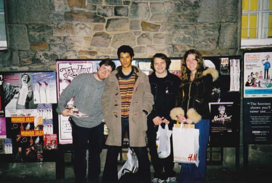 Paul King, Richard Ayoade, Matthew Holness and Alice Lowe in Edinburgh in 2000