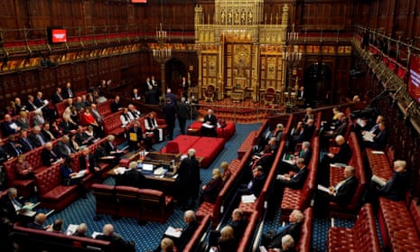 Lords debate the European withdrawal agreement bill in January.