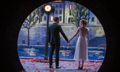 emma stone blue dress la la land La La Land' Trailer: Emma Stone Sings of Los Angeles and Falling for Ryan Gosling