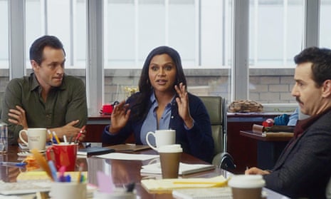 Room with a view … Hugh Dancy, Mindy Kaling and Max Casella in Late Night. 