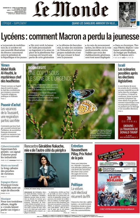Le Monde on 18 October.
