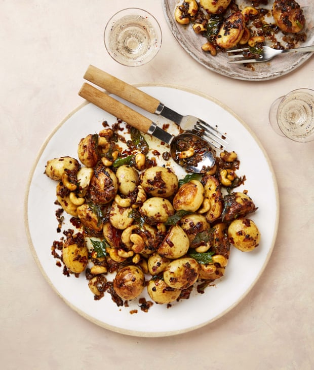 Meera Sodha’s south indian potato salad with coconut and cashews.
