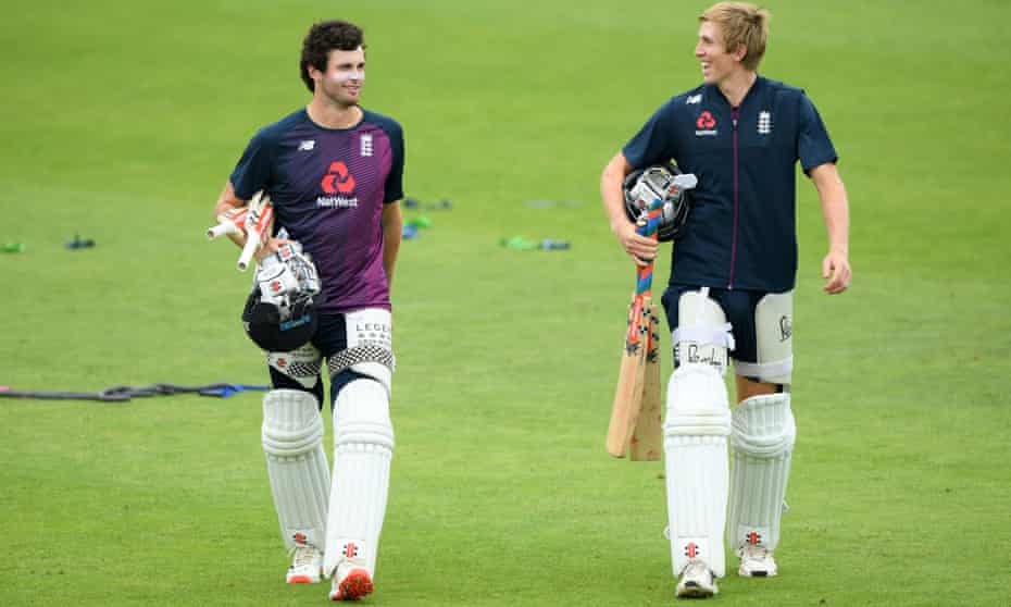 Dom Sibley (left) heads to the nets with Zak Crawley as they prepare for England’s Test series against West Indies.