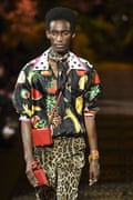 Designers Domenico Dolce and Stefano Gabbana paid homage to their southern Italian roots with fruit-bowl prints.