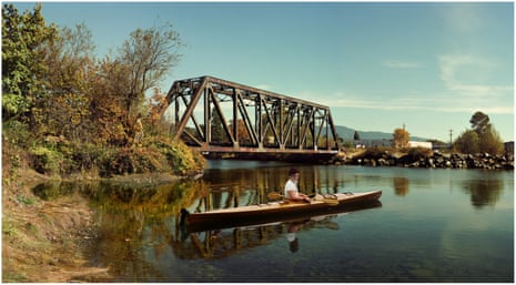 Paddler, Mouth of the Seymour, 2012-13, by Rodney Graham: the paddler is the artist.