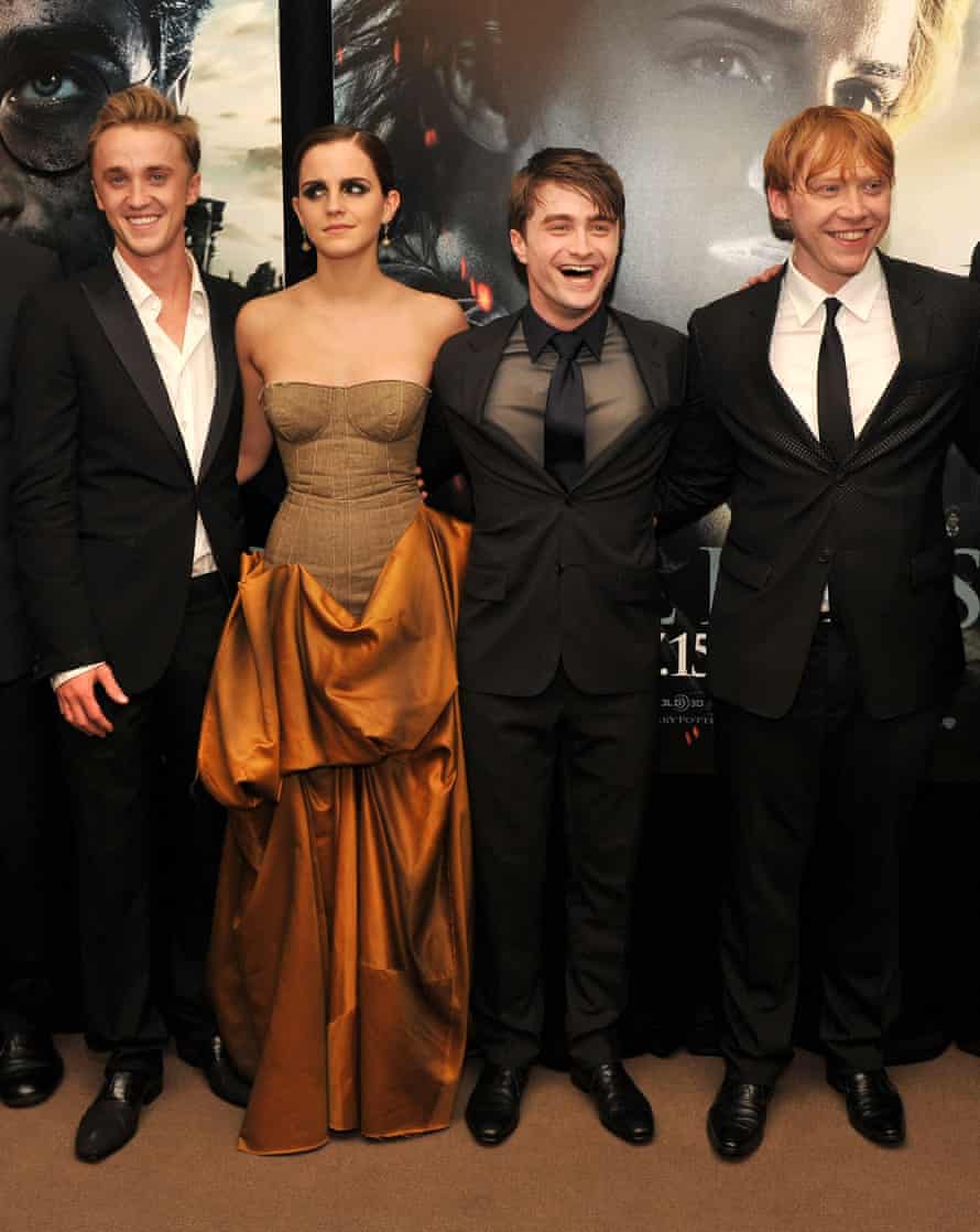 ‘I do love talking about Harry Potter’: Tom Felton, Emma Watson, Daniel Radcliffe and Rupert Grint attend the New York premiere of Harry Potter And The Deathly Hallows: Part 2, 2011.