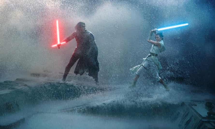 Adam Driver and Daisy Ridley in Star Wars: The Rise of Skywalker.