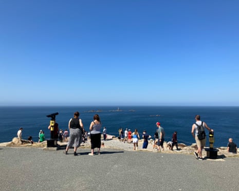People gathering in Land's End, Cornwall, ahead of the sun eclipse expected later today