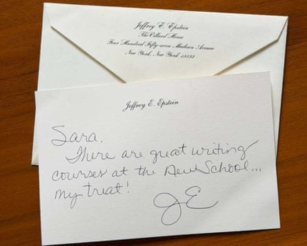 The letter from Epstein to Sara Ziff.