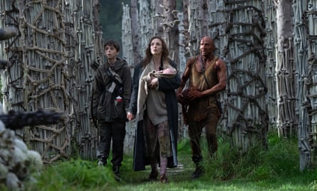 The three actors in a strange forest