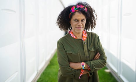 Writer Bernardine Evaristo at the Hay festival