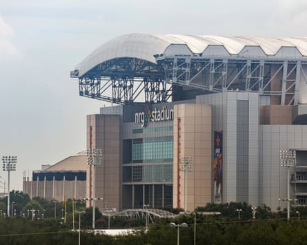 An exterior view of NRG Stadium.