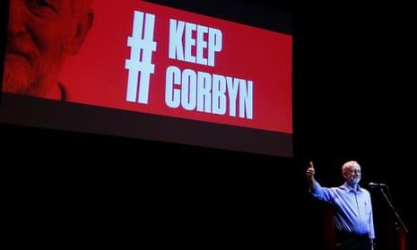 Underestimated potency … Jeremy Corbyn speaks at a campaign rally in Brighton in 2016.