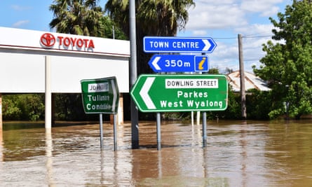 Flood waters in the NSW Riverina region