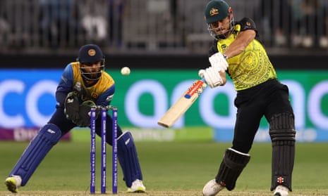 Marcus Stoinis has guided Australia to victory in Perth.