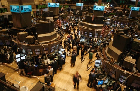 Traders work on the floor of the New York Stock Exchange, October 19, 2007.