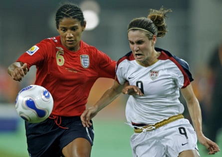 Mary Phillip in action for England against the US in 2007