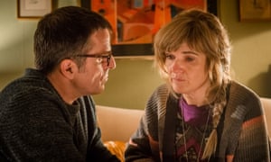 Siobhan Finneran as Clare and Con O’Neill as Neil.