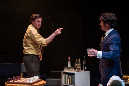 Simmering tension … Dominic Rowan and Daniel Abelson.