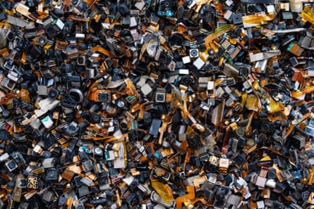 Pile of thousands of cameras recovered from waste mobile phones