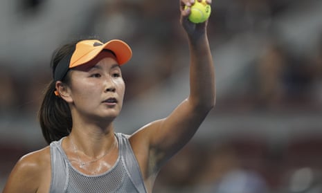 Peng Shuai in action at the China Open in 2019