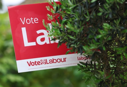 A Labour party sign.