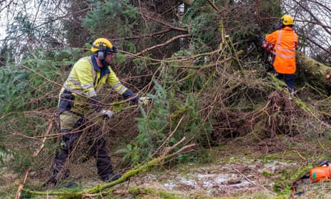 Scottish and Southern Electricity Networks teams working to reconnect the remaining homes still off supply after damage caused by Storm Arwen.