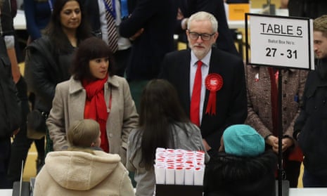 Jeremy Corbyn with his wife Laura Alvarez on election night.