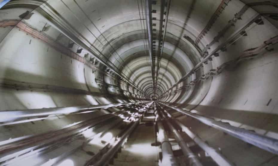 An underground nuclear waste storage site under construction at Meuse in France.