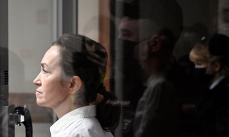 Alsu Kurmashev attends a hearing on the extention of her pre-trial detention, at the Sovetski court in Kazan