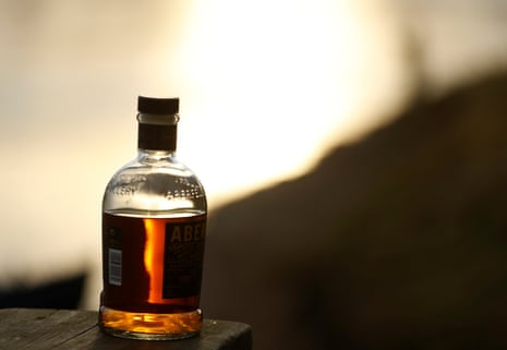A bottle of whisky on the river Tay.