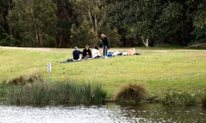 Locals gather at Centennial Park after picnic Covid restrictions were lifted in Sydney