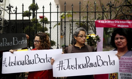 Activists during International Women’s Day outside the Embassy of Honduras in Mexico City.