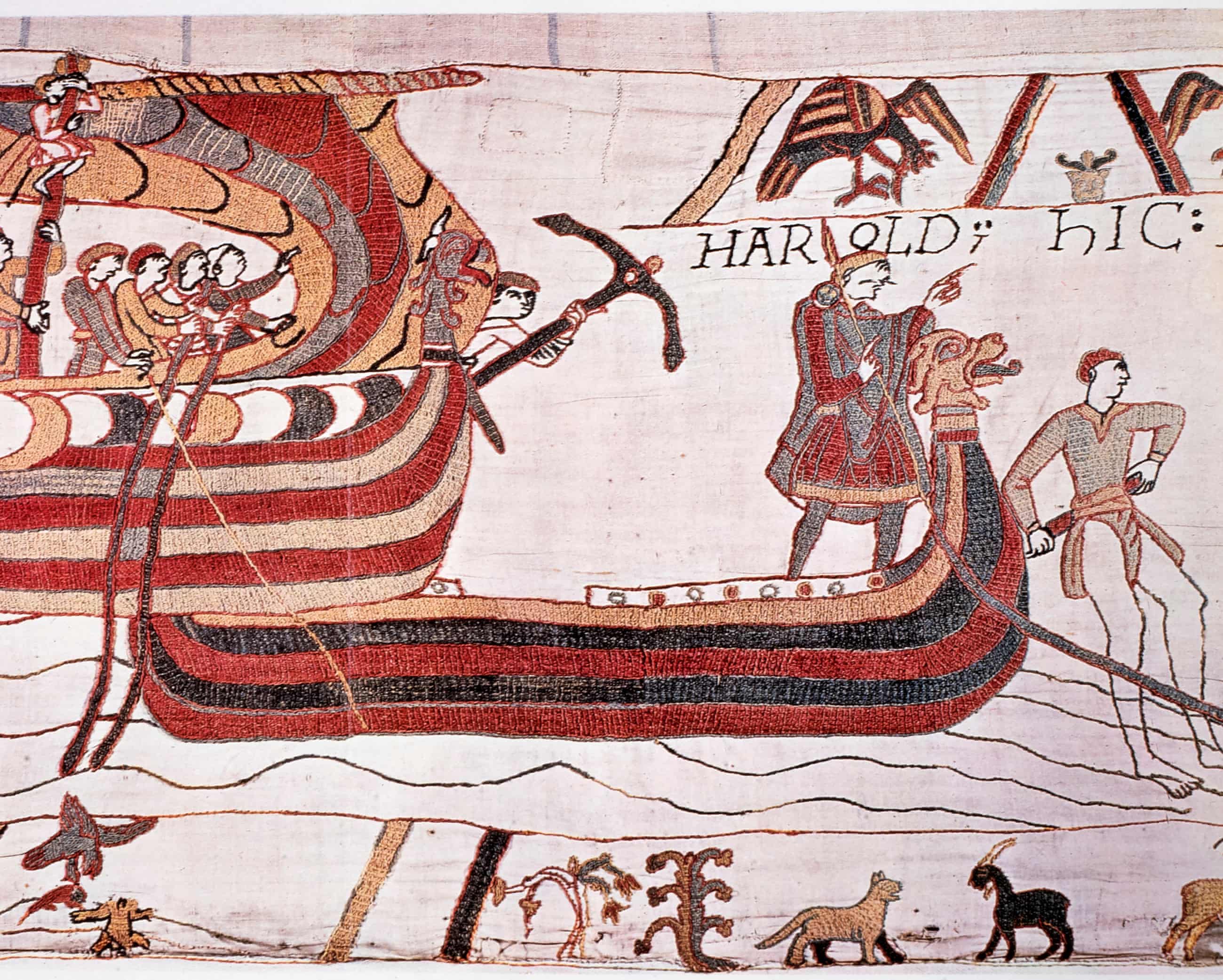 ‘La tapisserie, c’est moi’: Macron accused of putting politics first in Bayeux tapestry loan