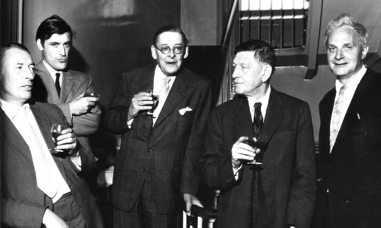 Louis Macneice, Ted Hughes, Faber &amp; Faber ‘supreme pontiff’ TS Eliot, WH Auden and Stephen Spender.