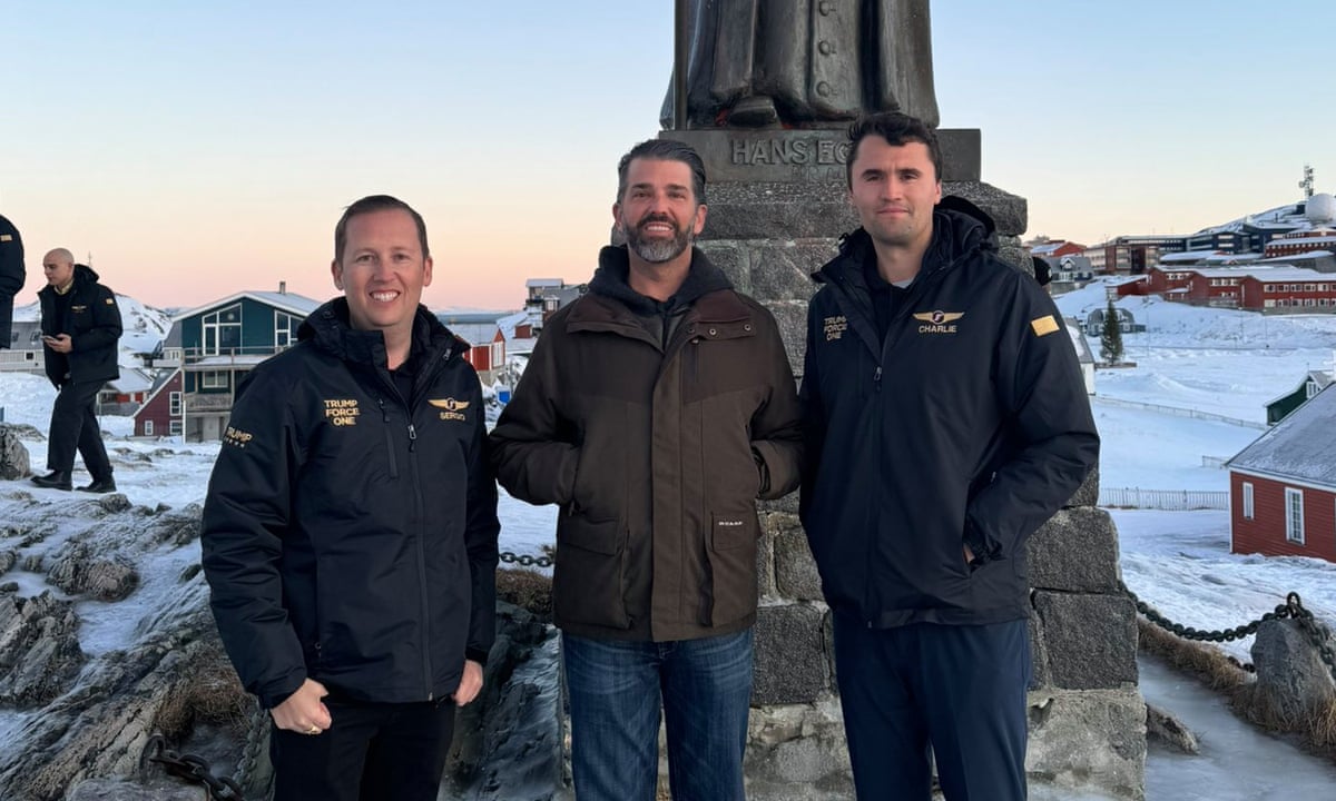 Donald Trump Jr visits Greenland amid father's interest in owning island | Greenland | The Guardian