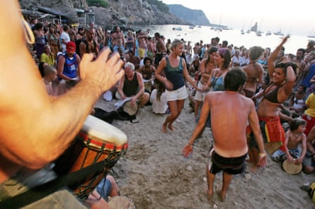 A sunset beach party on Ibiza … a disappearing sight, now it chases the luxury market?