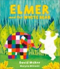 The cover of Elmer and the White Bear, by David McKee