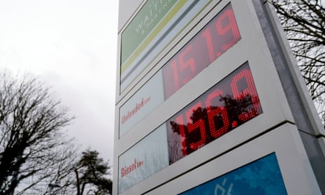 A petrol station near Taplow, in Buckinghamshire.