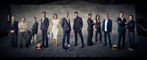 Channel 4’s F1 team: Murray Walker, Nic Hamilton, Ben Edwards, Mark Webber, Susie Wolff, David Coulthard, Steve Jones, Karun Chandhok, Lee McKenzie, Eddie Jordan, Bruno Senna and Alain Prost
