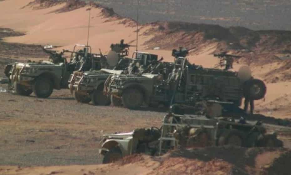 Images obtained by the BBC seem to show British special forces patrolling near a rebel army base close to the Syria-Iraq border.
