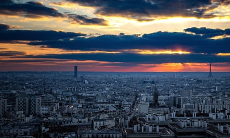 The skyline in Paris, France, in February 2023