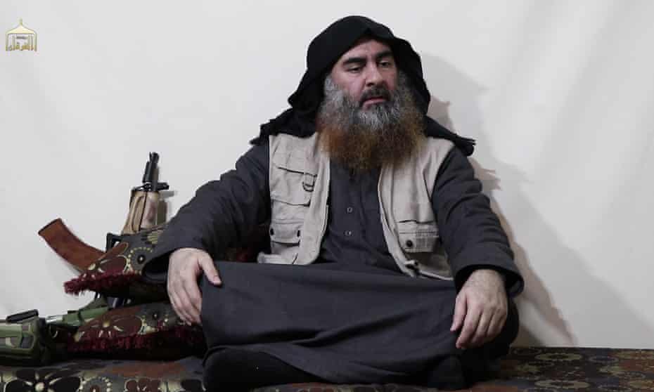 Abu Bakr al-Baghdadi appears in an Isis propaganda video. 